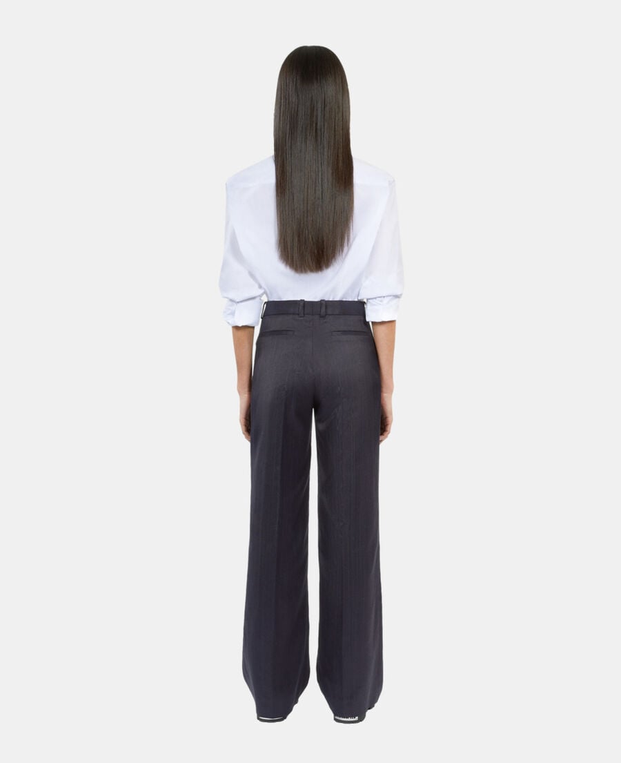 The Kooples WOMEN NAVY navy blue suit trousers