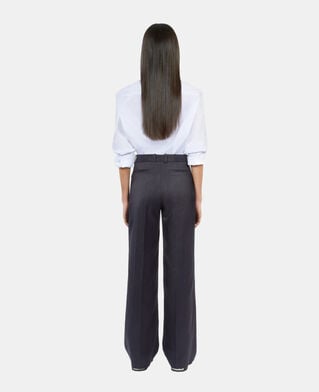 The Kooples WOMEN NAVY navy blue suit trousers