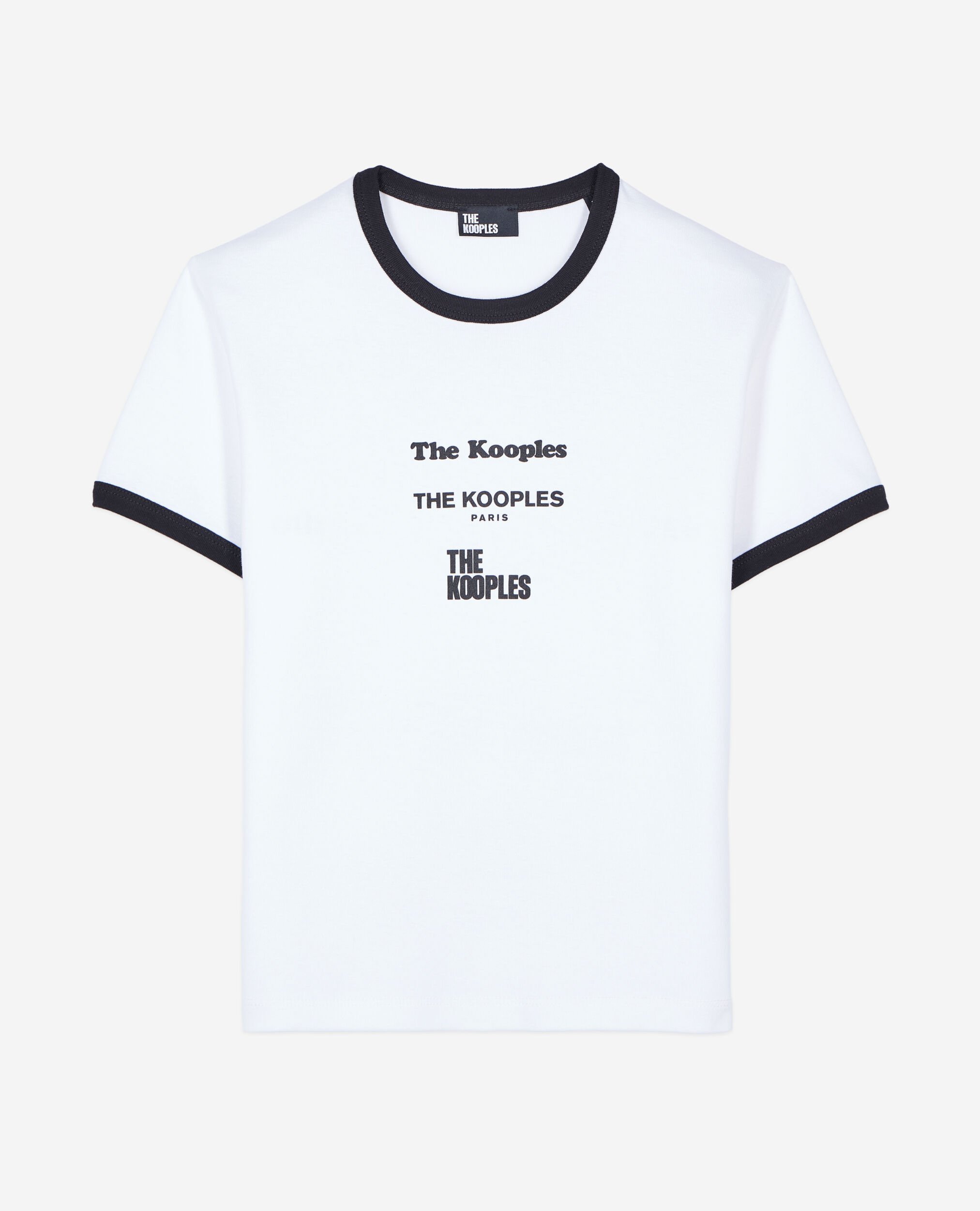 Weißes T-Shirt mit Locations-Siebdruck, WHITE, hi-res image number null