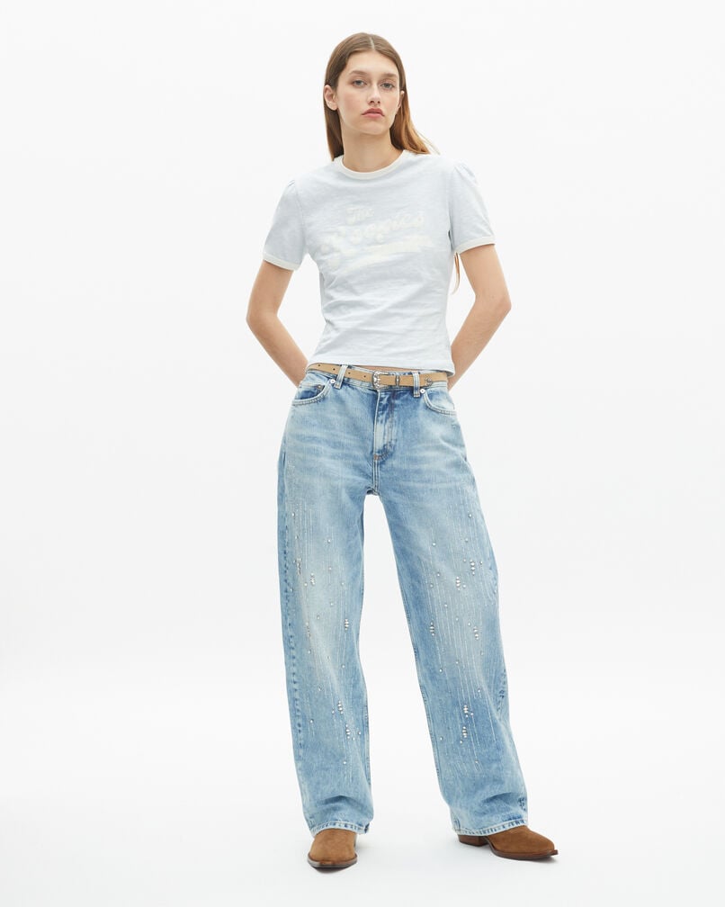 The Kooples MUJER BABY BLUE vaqueros rectos azul claro