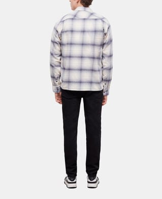 The Kooples HOMME NAVY-BEIGE chemise col classique à carreaux