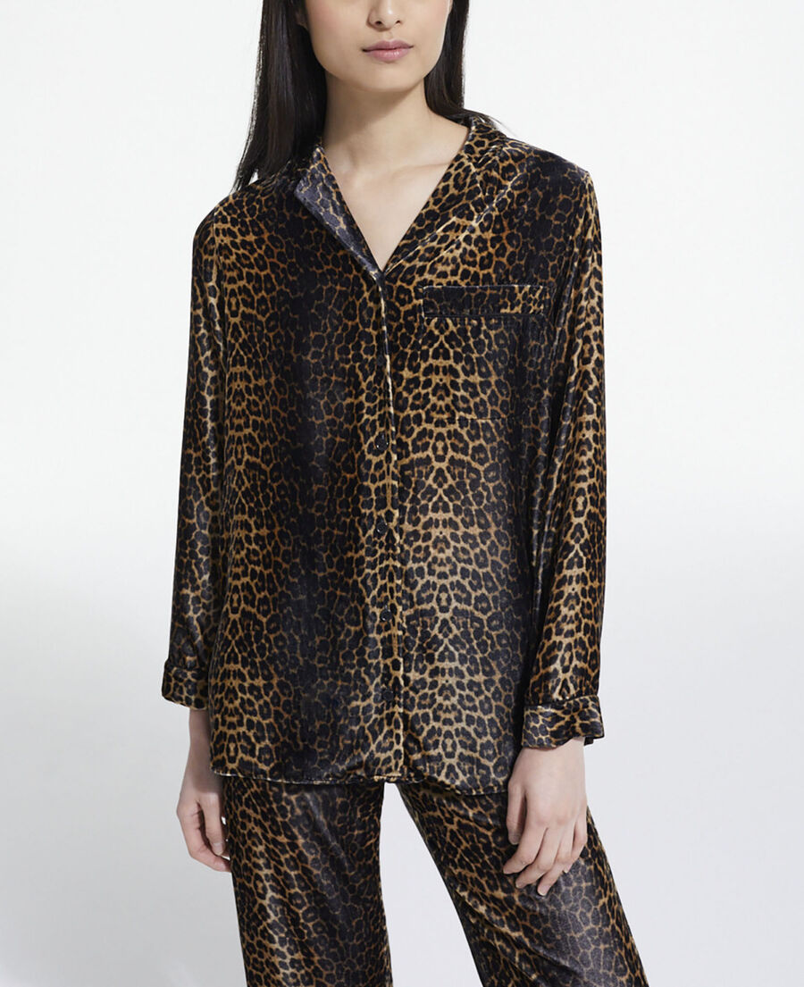 velvet leopard print shirt