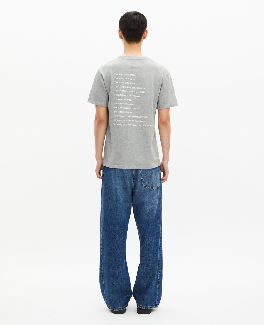 The Kooples MEN GREY MELANGE what is grey t-shirt