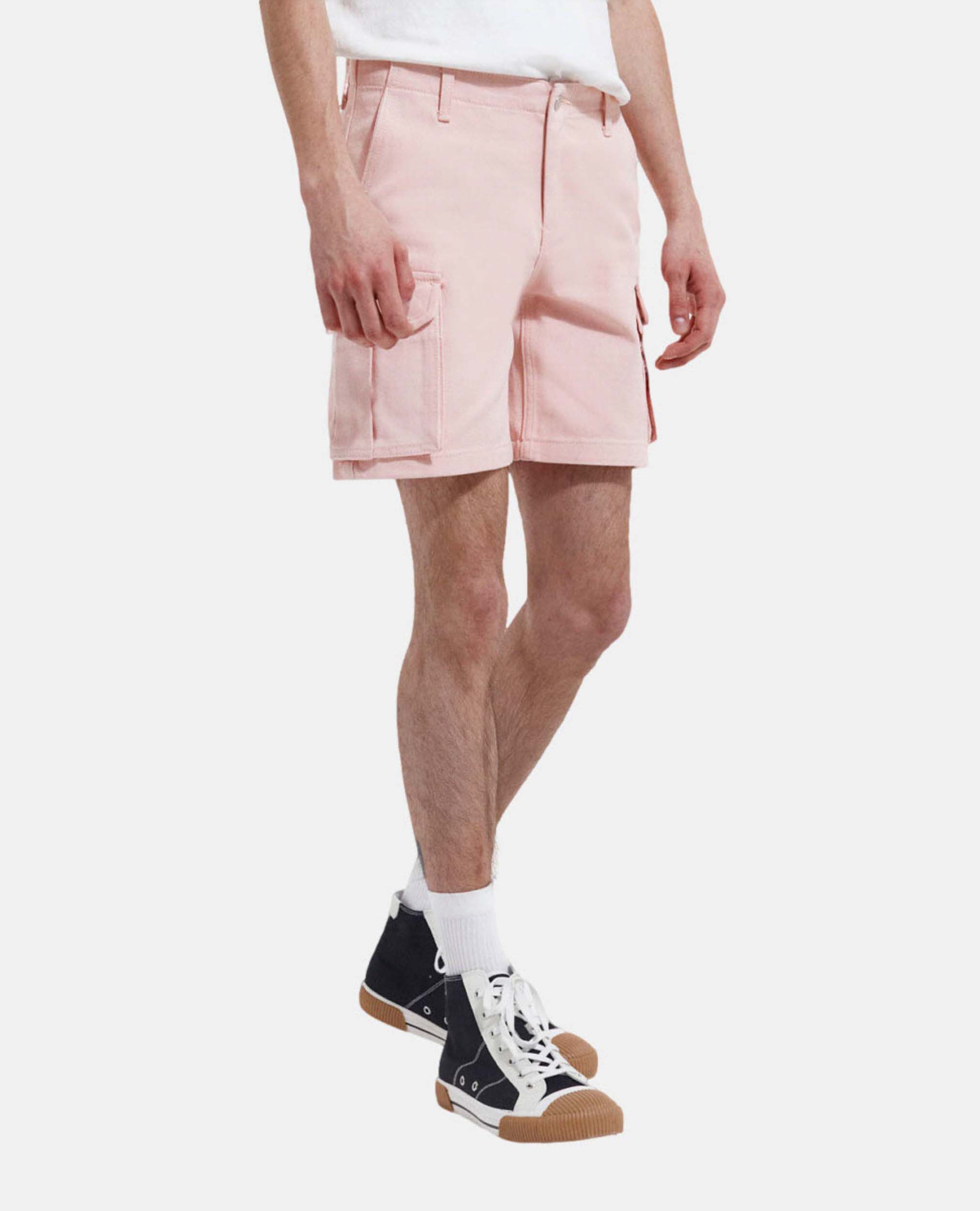 Pink cargo shorts mens online
