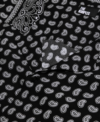 The Kooples HOMME BLACK WHITE chemise manches courtes imprim&eacute;e