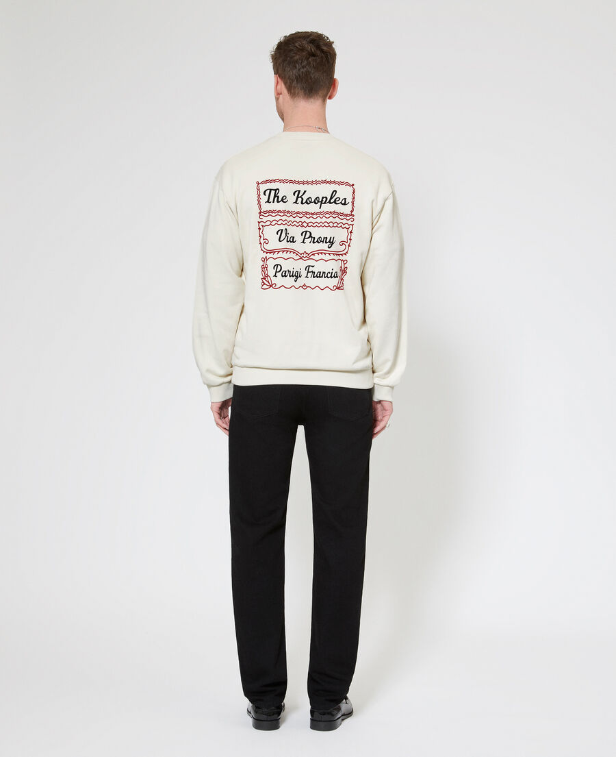 The Kooples H LIGHT BEIGE sweatshirt with beige via prony screen print