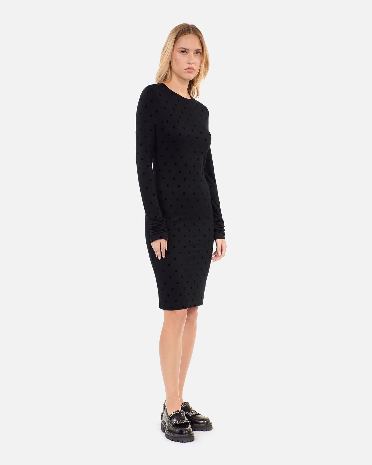 The Kooples WOMEN BLACK black short jersey dress