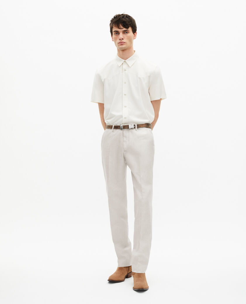 The Kooples HOMME ECRU pantalon de costume écru