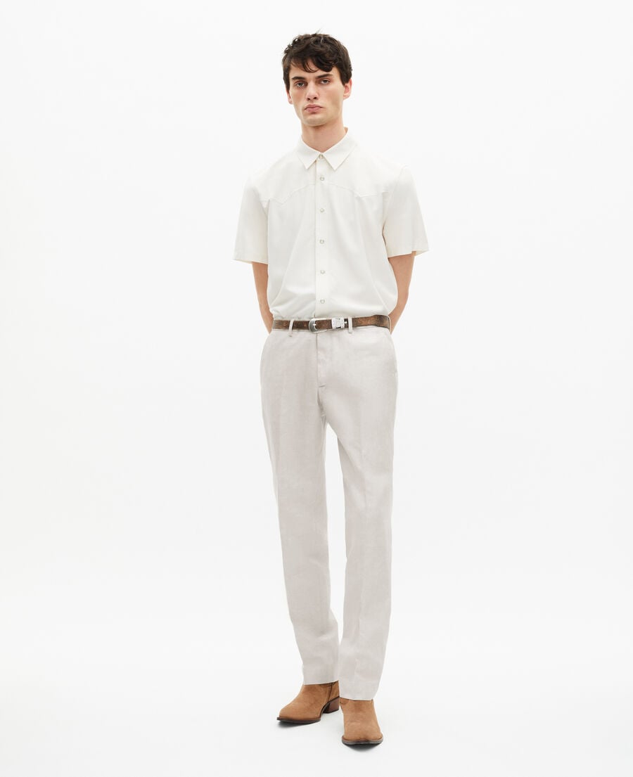 The Kooples HOMME ECRU pantalon de costume écru
