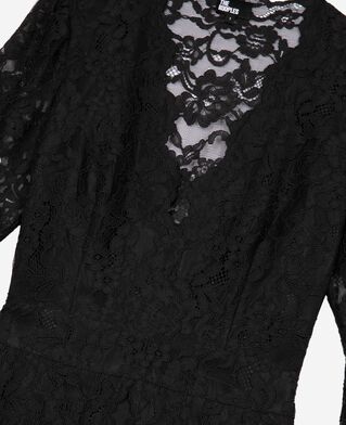 The Kooples WOMEN BLACK short dress with flared sleeves in black lace