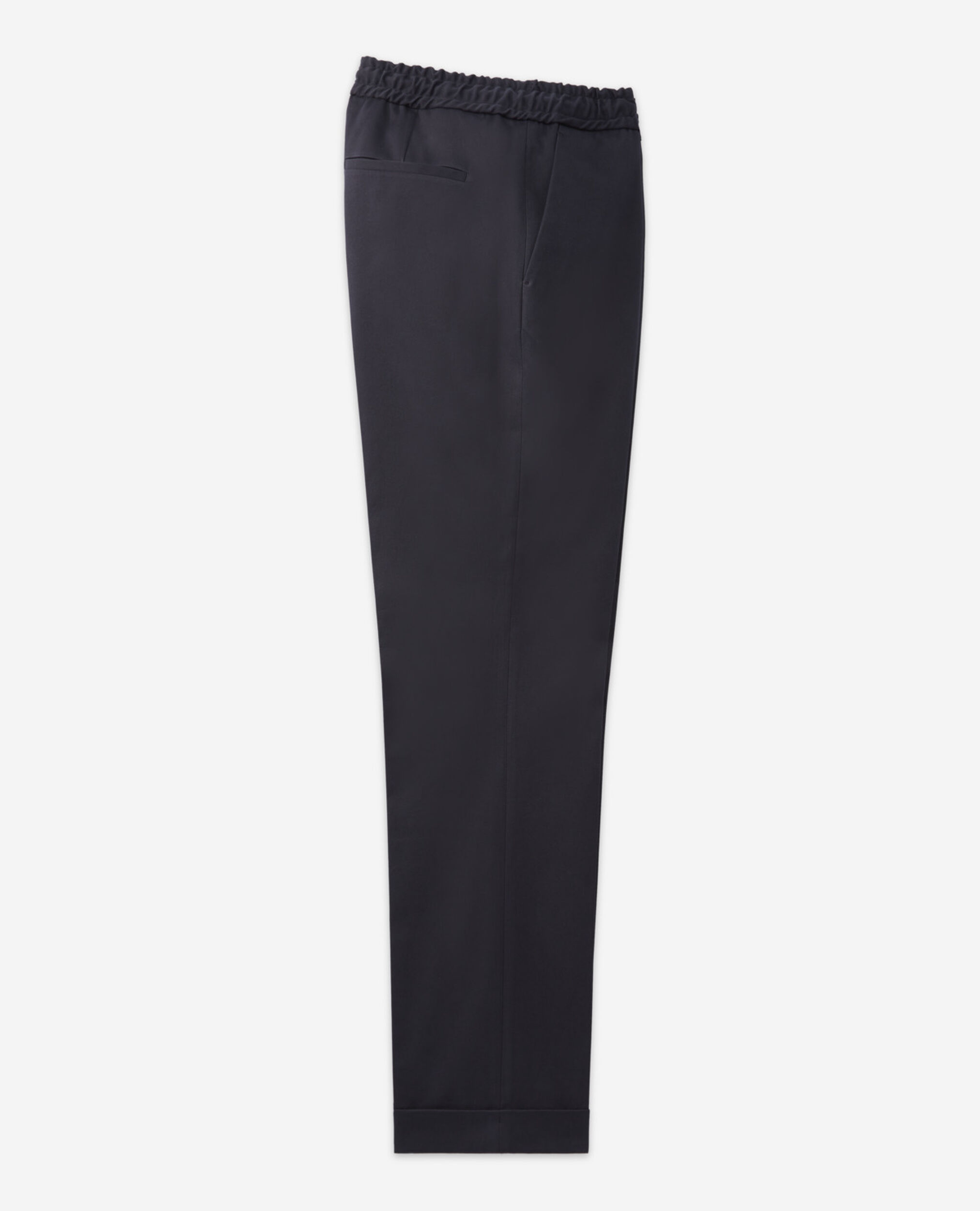 Navy cotton blend pants, NAVY, hi-res image number null
