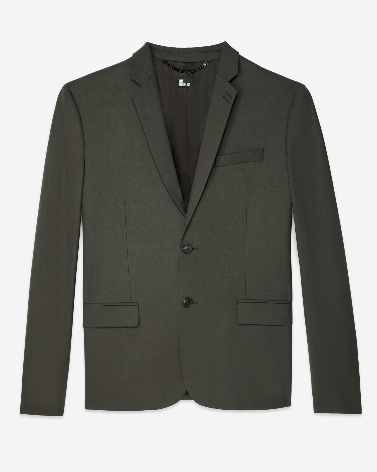 The Kooples MEN KAKI khaki wool suit fitted jacket