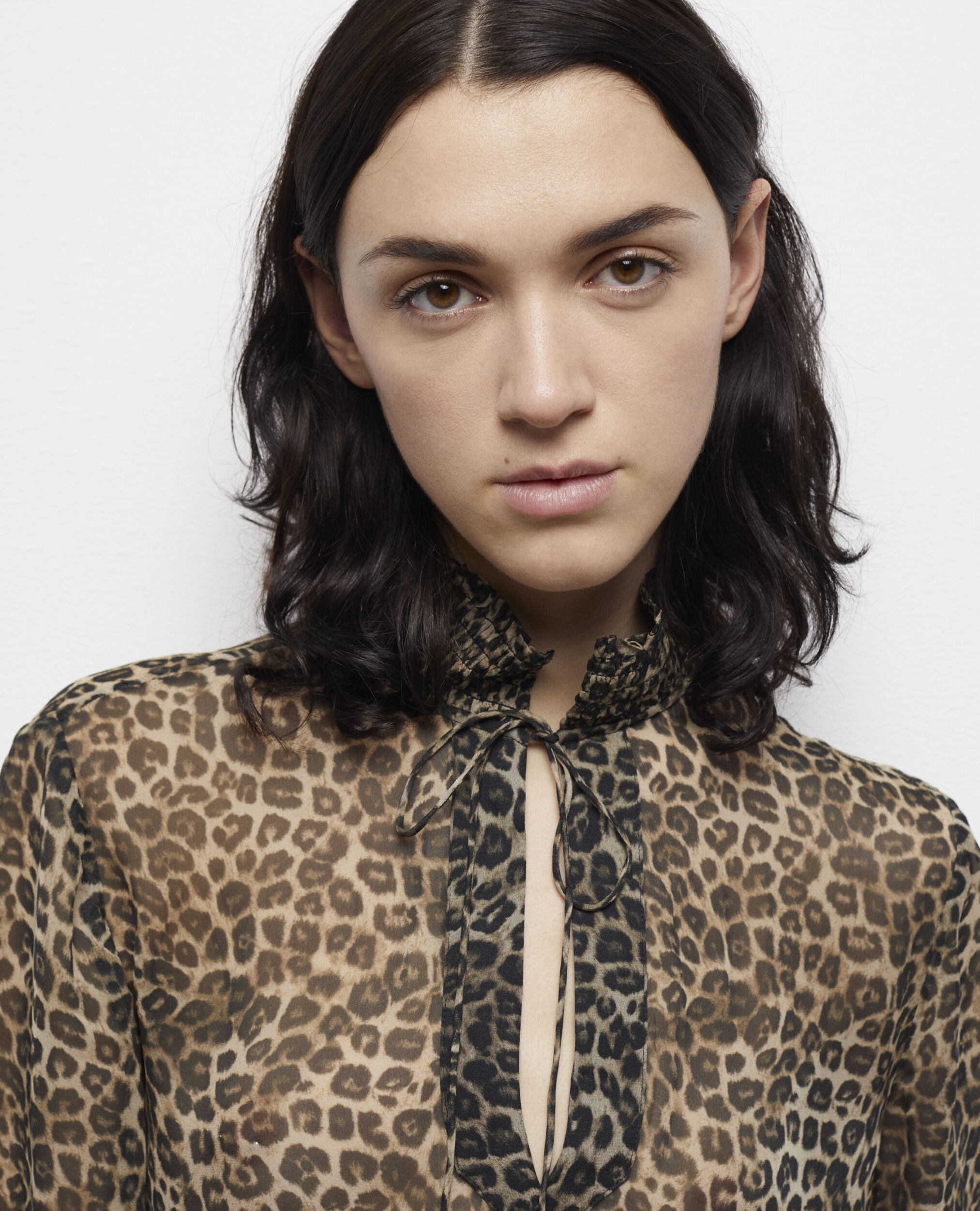 Leopard print blouse, LEOPARD, hi-res image number null