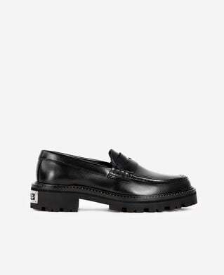The Kooples WOMEN BLACK black leather loafers