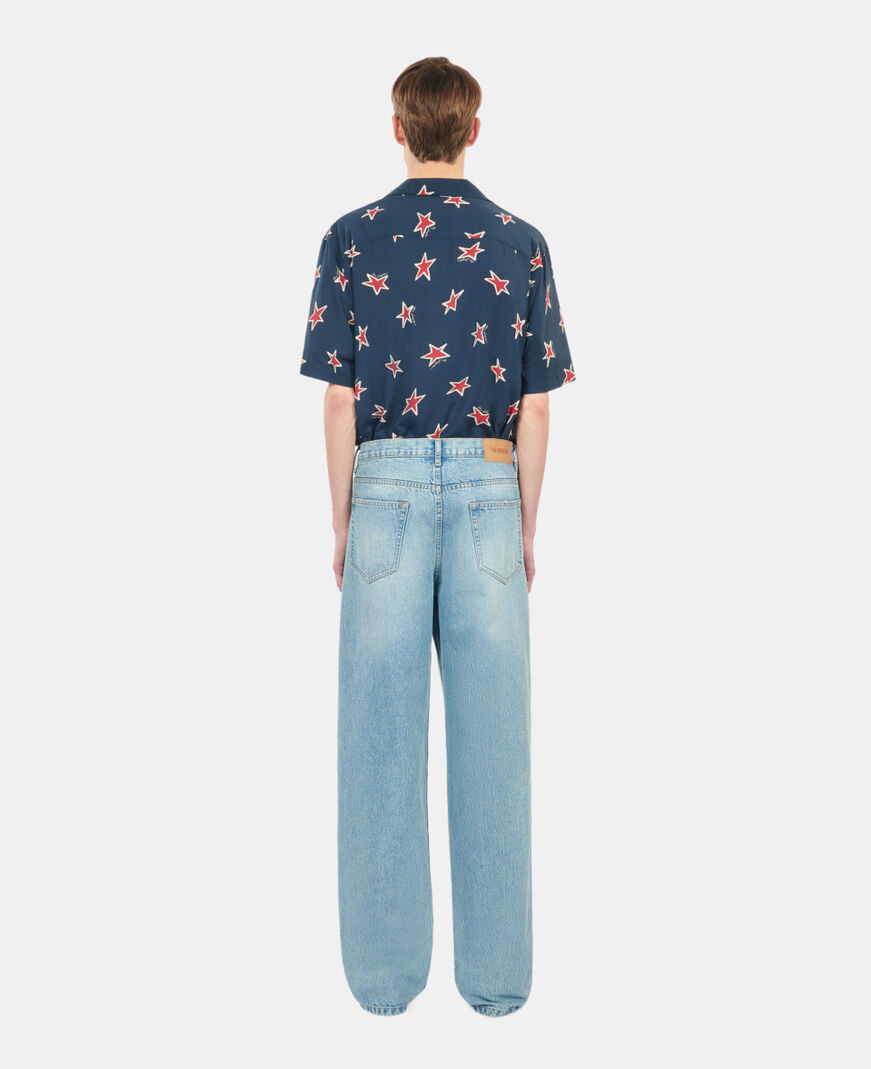 The Kooples HERREN BLUE/GREEN blaue jeans mit geradem bein