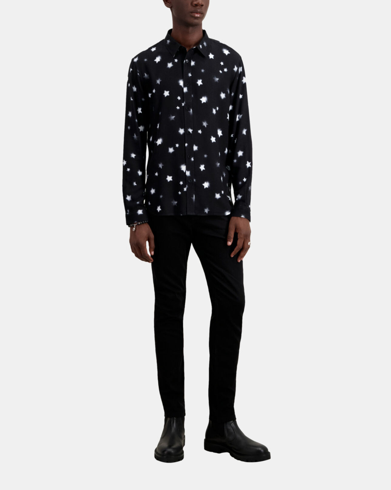 The Kooples MEN BLACK printed shirt