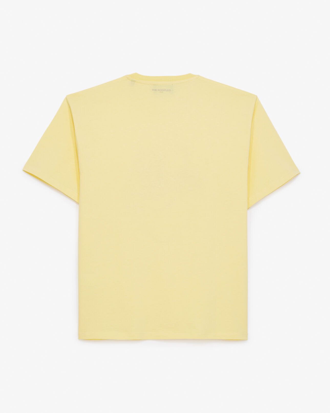 The Kooples HOMME YELLOW t-shirt jaune coton brodé ton sur ton