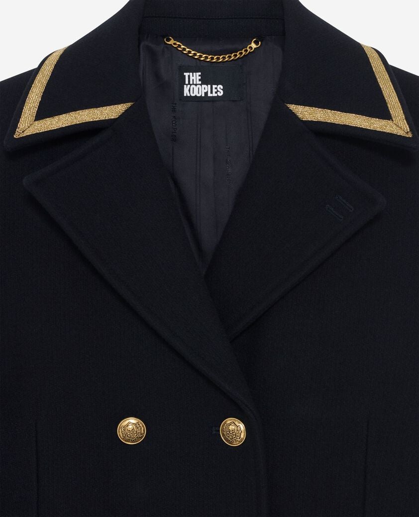 The Kooples WOMEN NAVY navy wool officer's pea coat