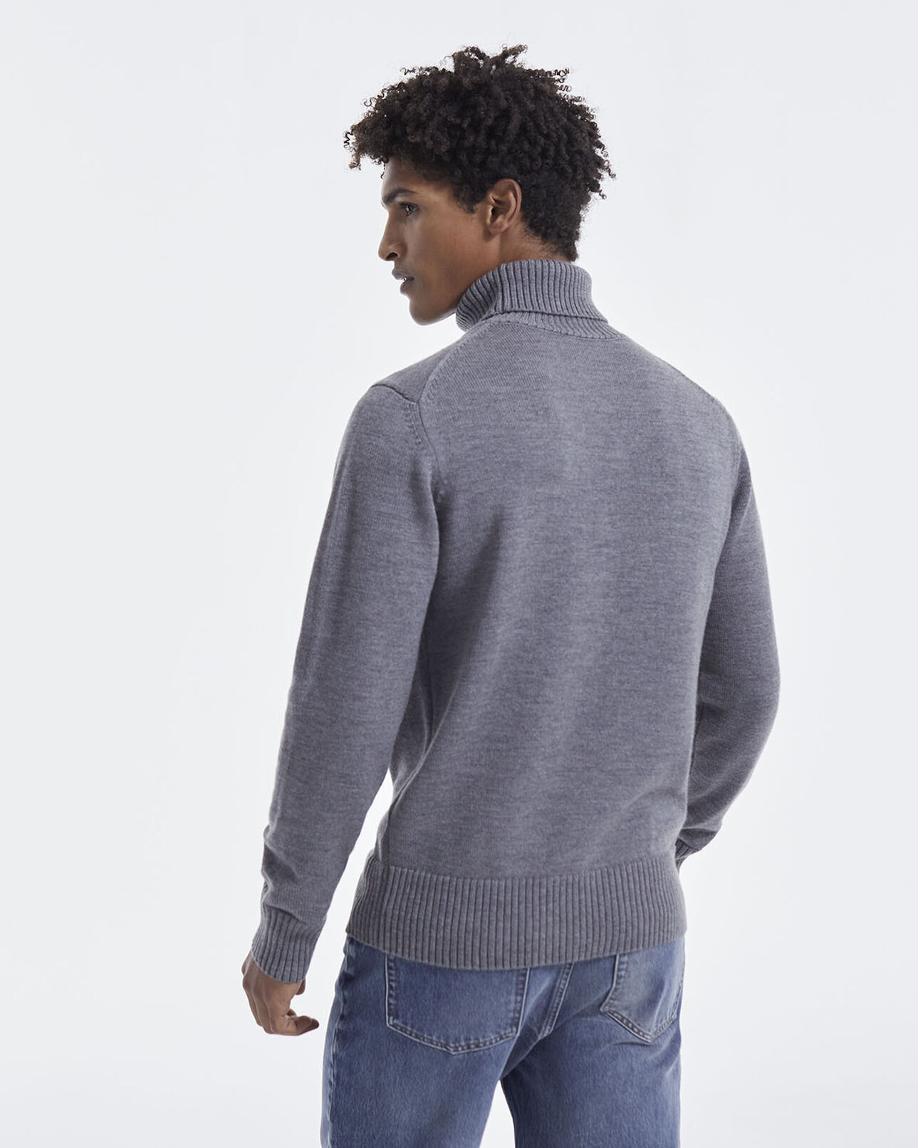 The Kooples HOMME GREY pull col roulé gris