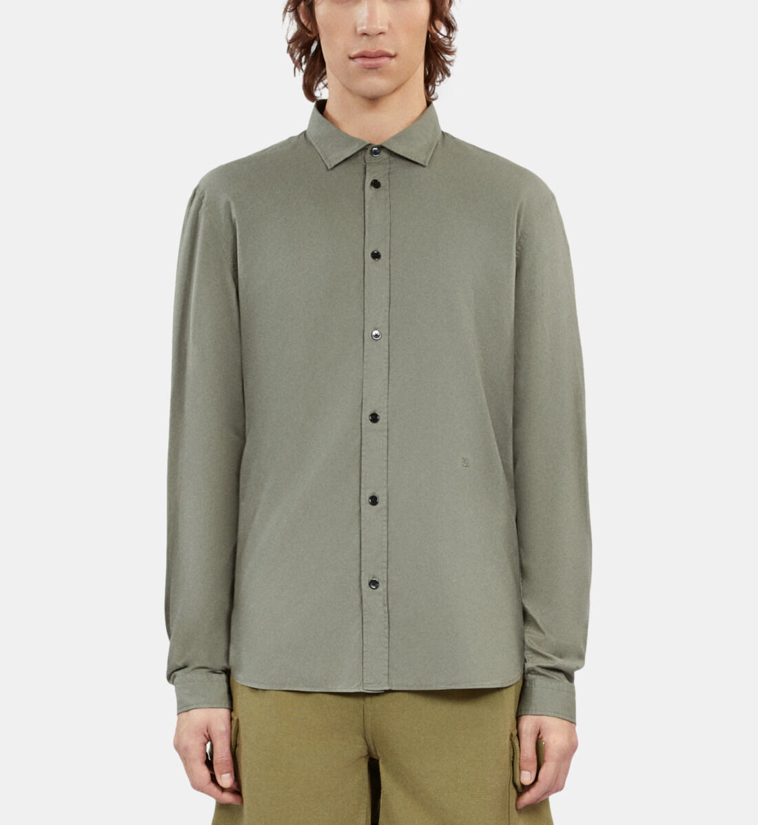 Green cotton voile shirt| The Kooples