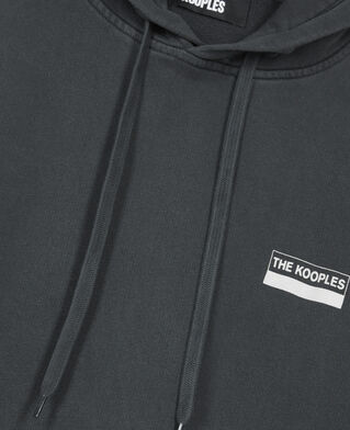 The Kooples H BLACK WASHED black 100% wild serigraphy sweatshirt
