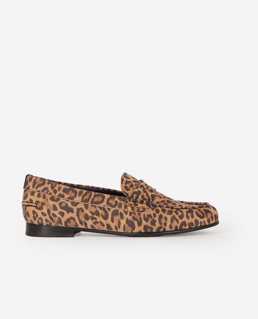 The Kooples FEMME LEOPARD mocassins en cuir imprim&eacute; l&eacute;opard