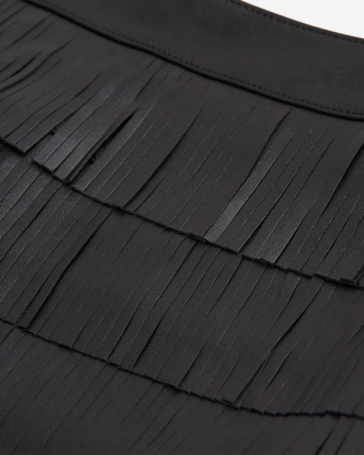 Jupe courte en cuir noire, BLACK, hi-res image number null