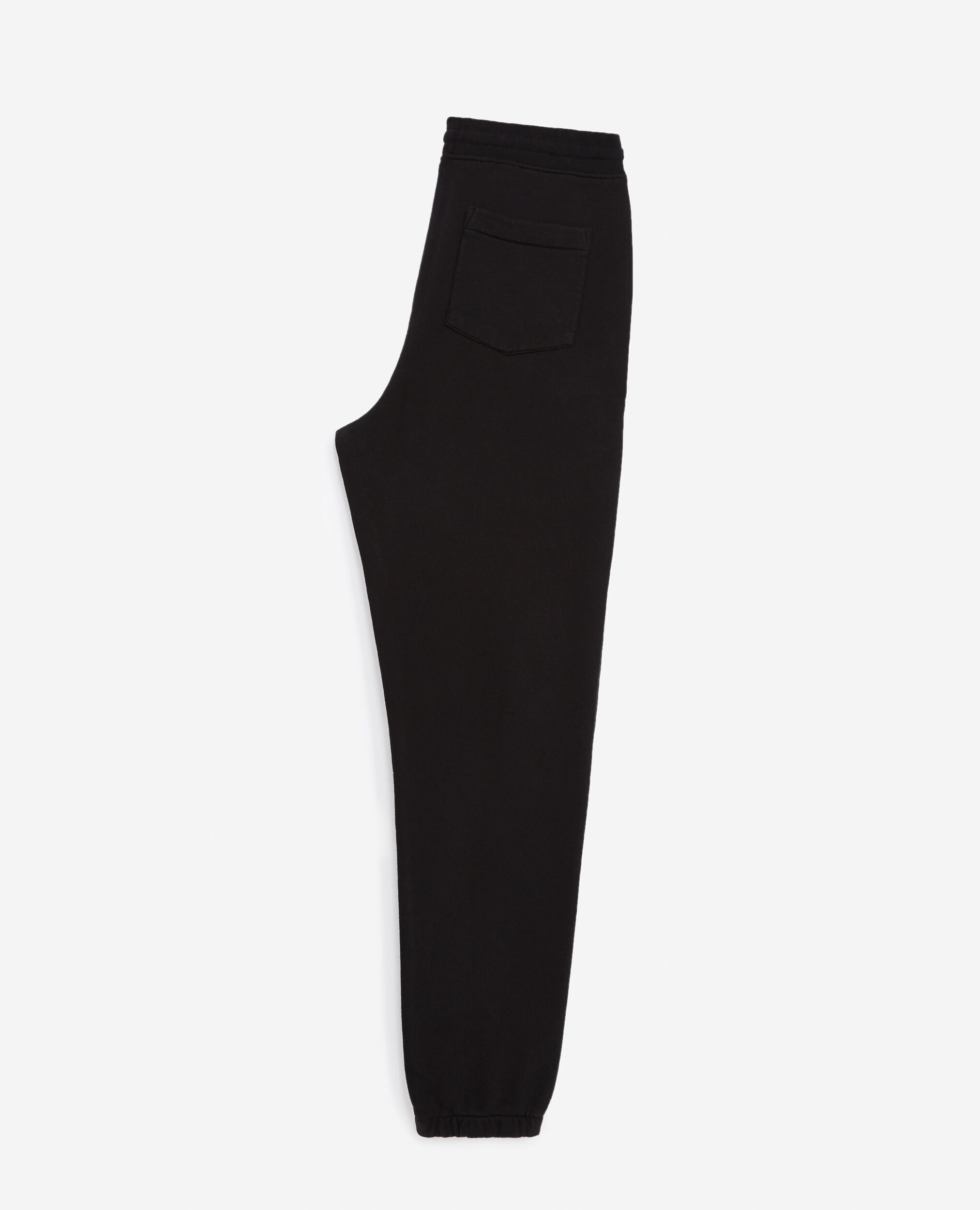 Black fleece joggers with logo, BLACK, hi-res image number null