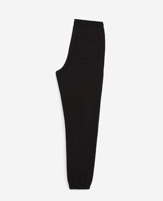 The Kooples H BLACK black fleece joggers with logo