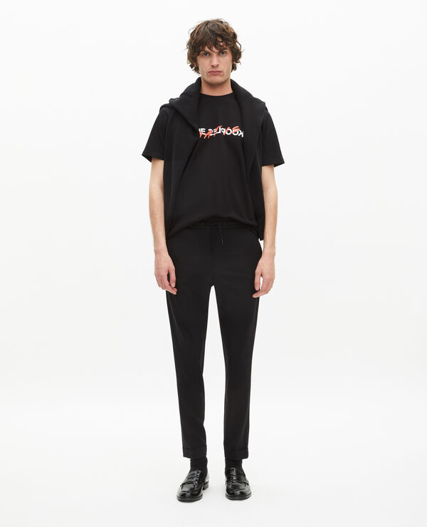 The Kooples H BLACK black straight-cut wool pants 