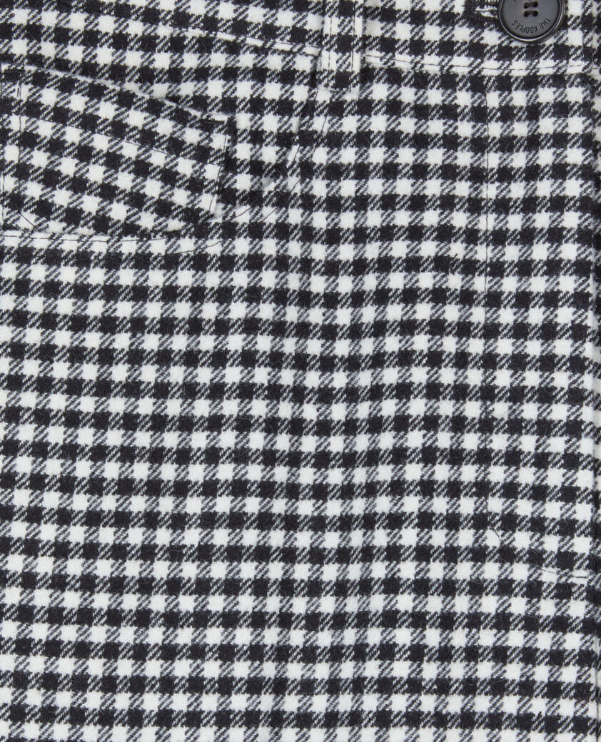 The Kooples MUJER BLACK WHITE pantal&oacute;n traje acampanado cuadros vichy