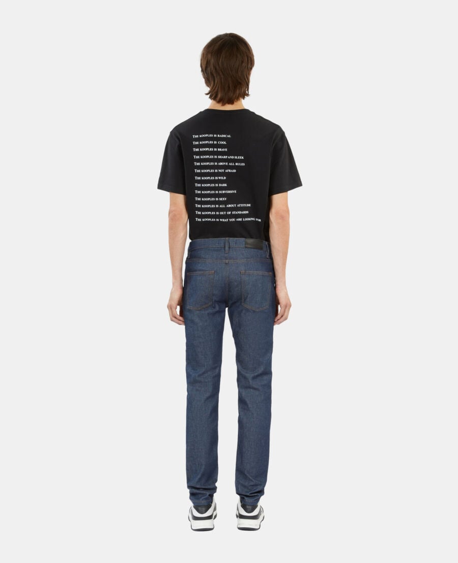 The Kooples MEN BLUE BRUT slim-fit dark blue vintage jeans