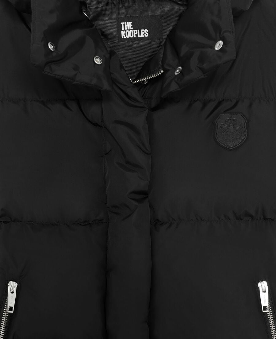 The Kooples WOMEN BLACK black down jacket with removable sleeves