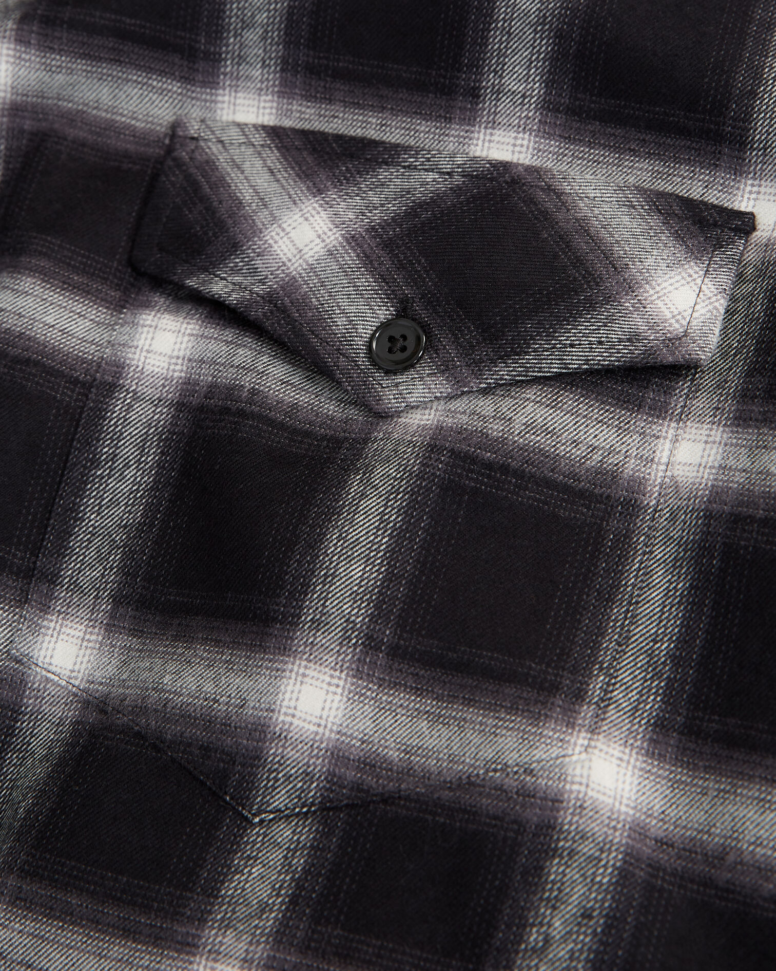 Roomy black and white check shirt, BLACK-ECRU, hi-res image number null