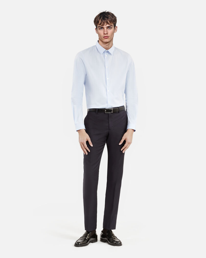 The Kooples HOMME DARK NAVY pantalon de costume en laine bleu coupe ajustée