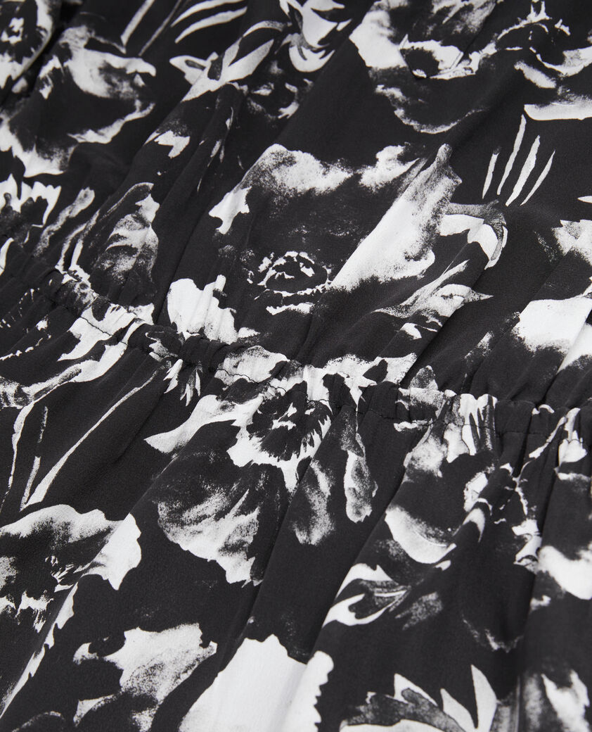 The Kooples FEMME BLACK WHITE robe longue imprimée