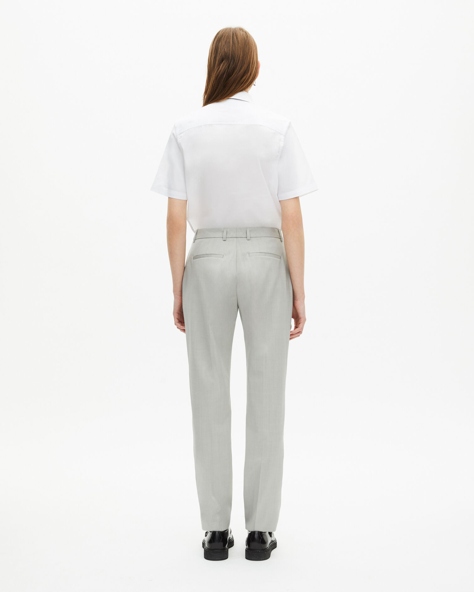 Grey tailored pants, BEIGE, hi-res image number null