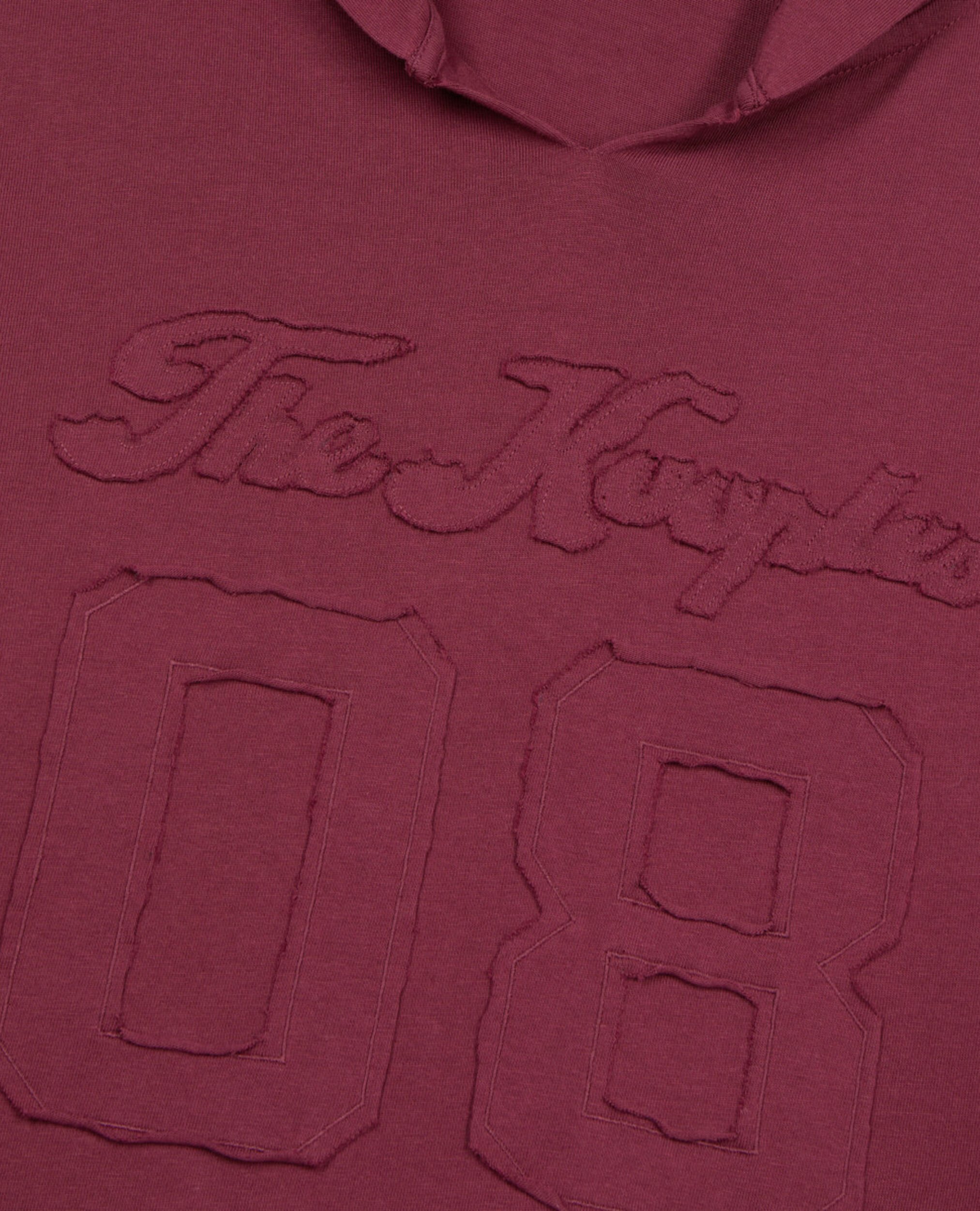 Long-sleeved burgundy hooded t-shirt, BURGUNDY, hi-res image number null