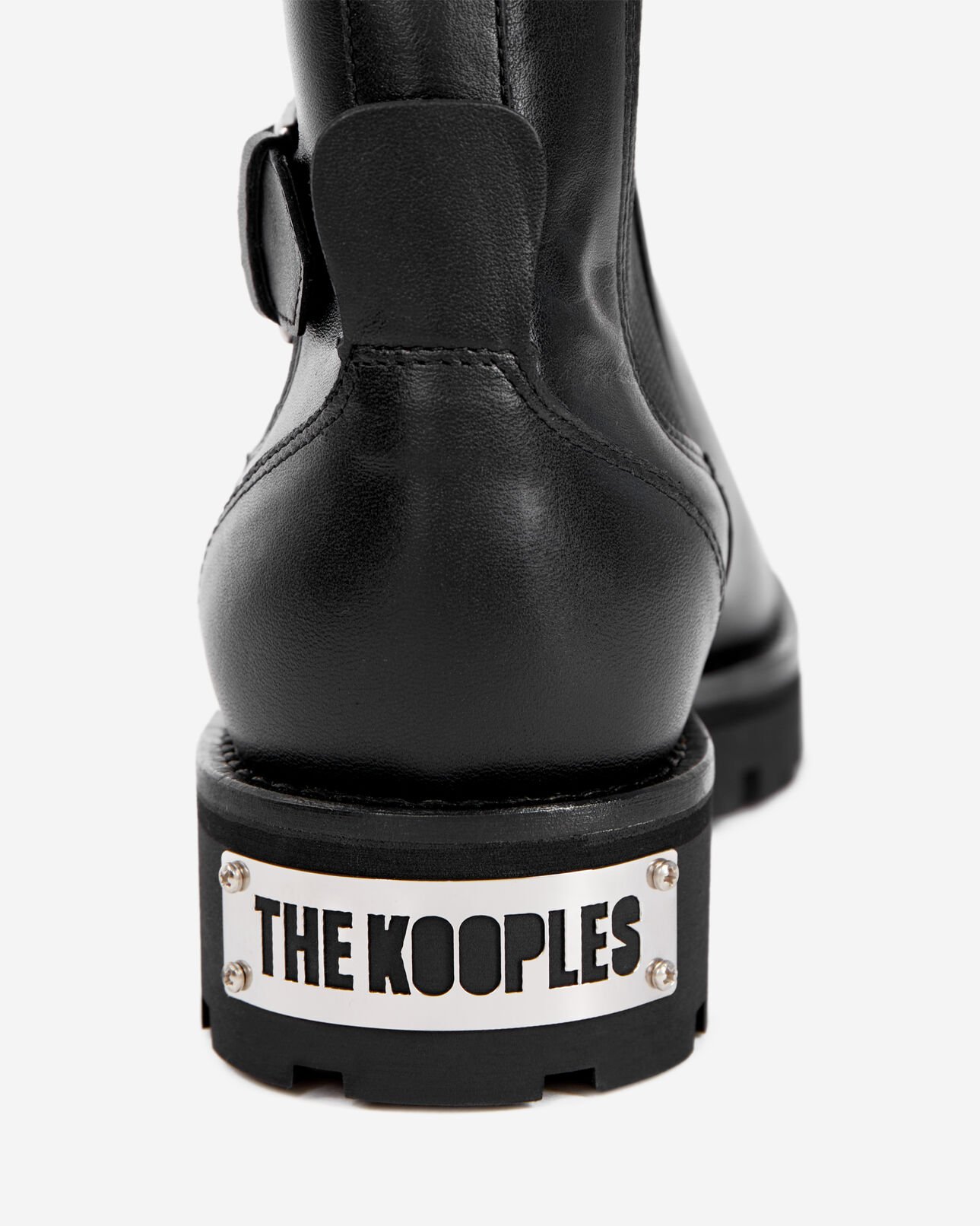 The Kooples WOMEN BLACK black leather chelsea boots