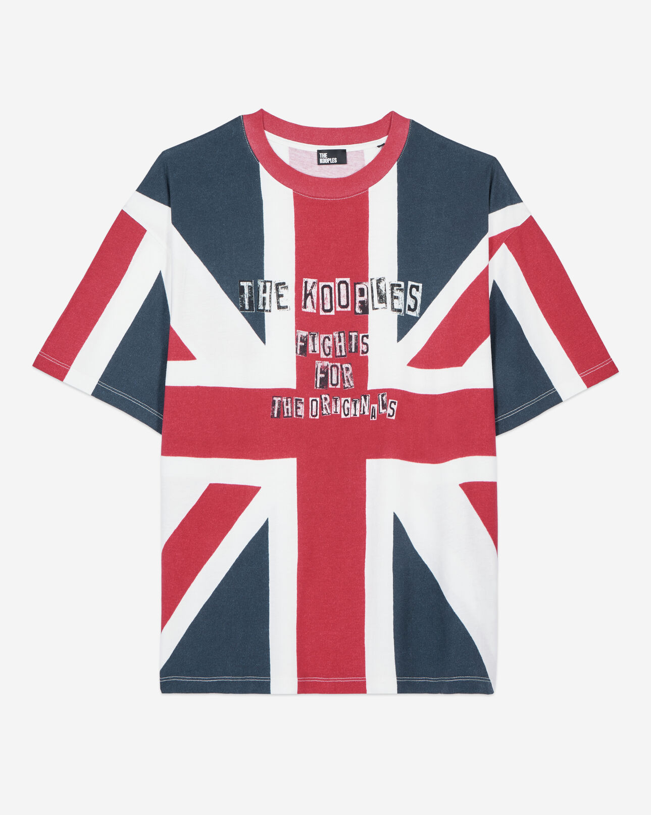 The Kooples MEN RED uk flag printed t-shirt