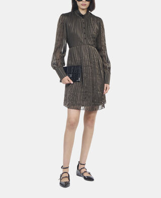 The Kooples WOMEN KAKI short khaki silk dress