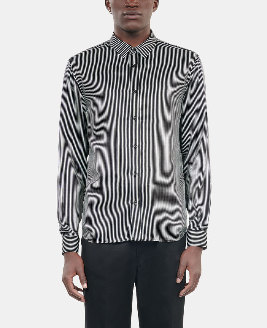 The Kooples MEN BLACK WHITE black and white striped shirt