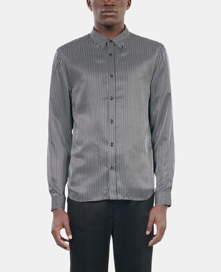 The Kooples MEN BLACK WHITE black and white striped shirt