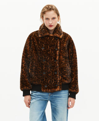 The Kooples WOMEN LEOPARD leopard fur-effect coat