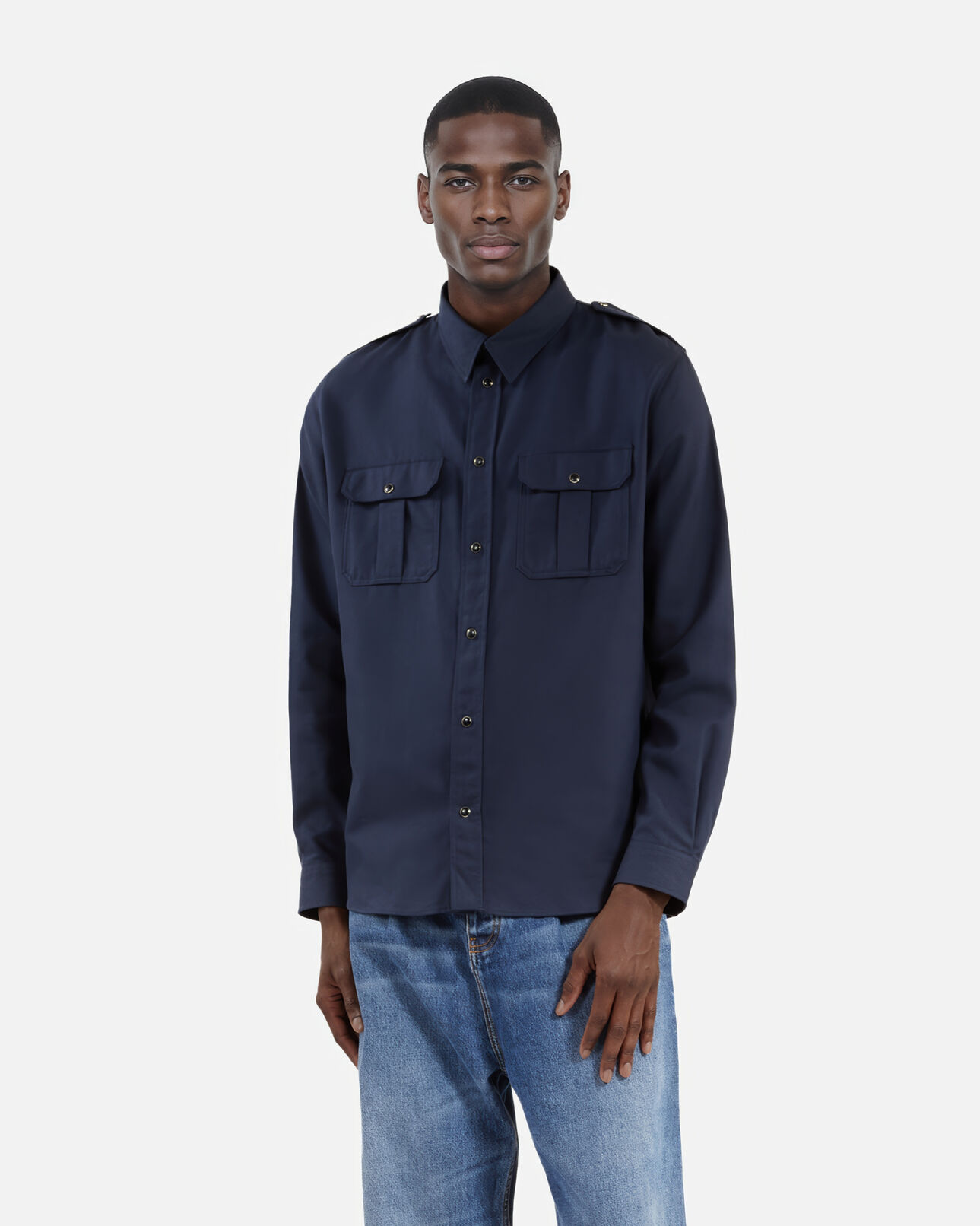 The Kooples MEN NAVY navy blue shirt