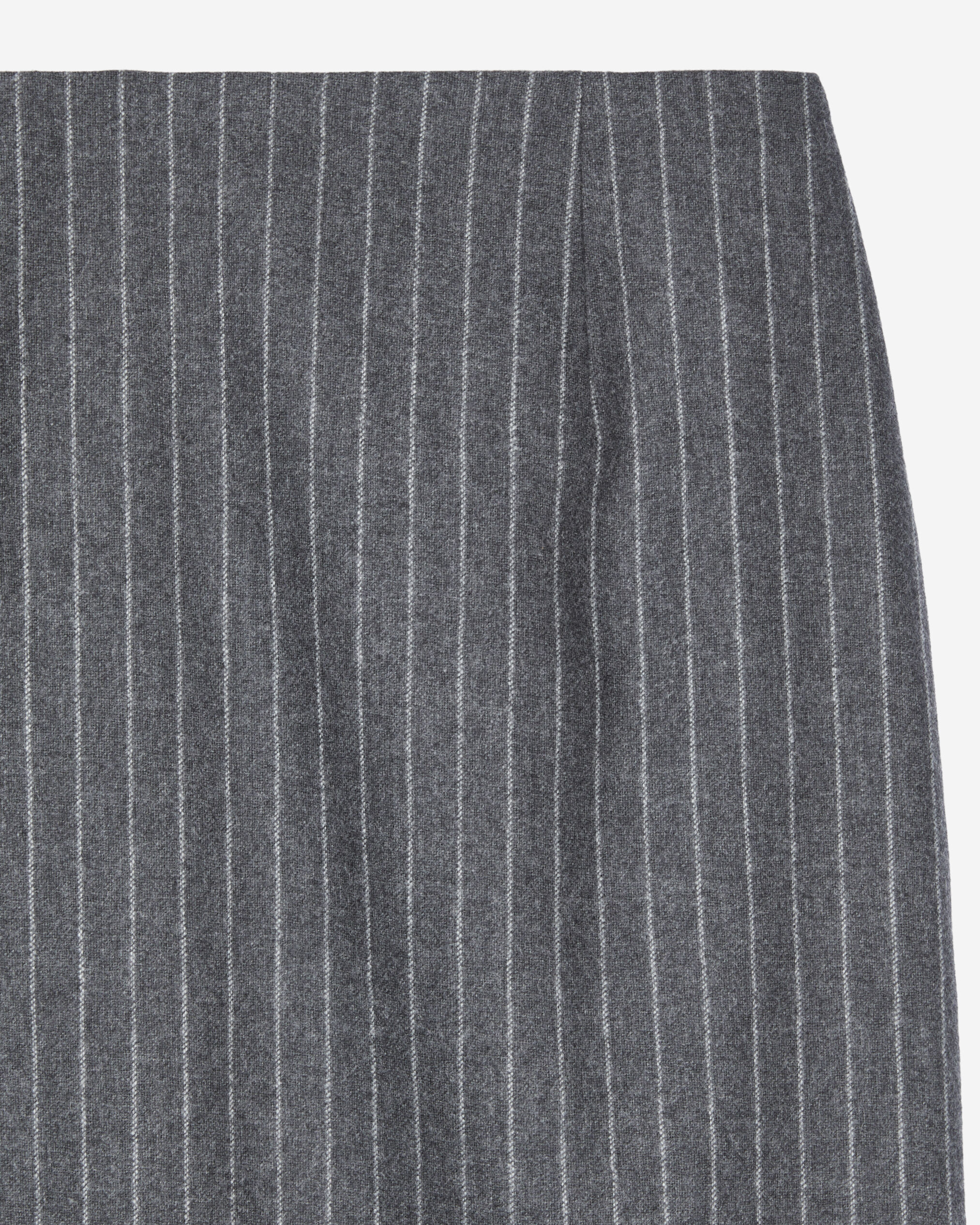 Mid length striped pencil skirt