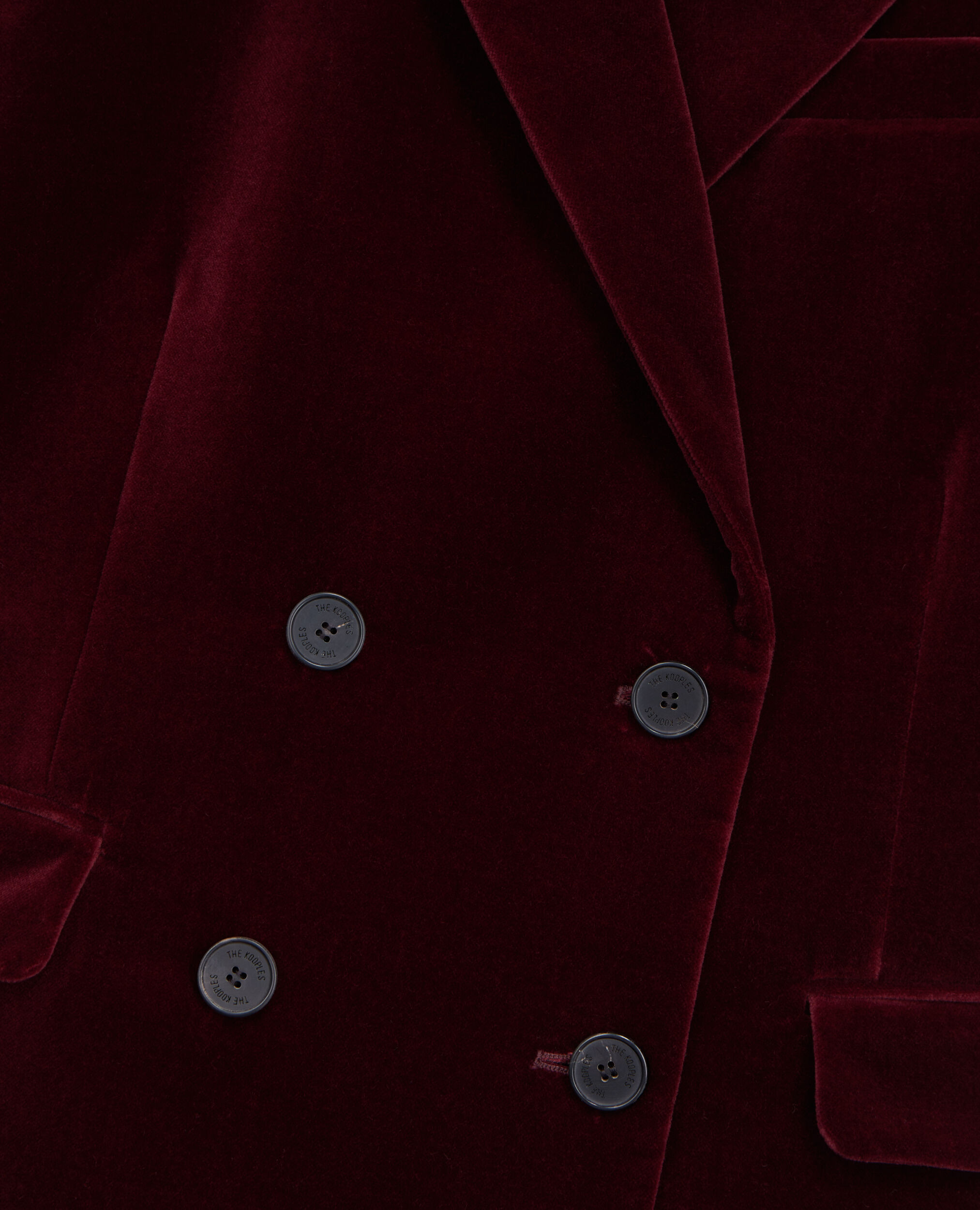 Veste tailleur bordeaux courte en velours The Kooples France