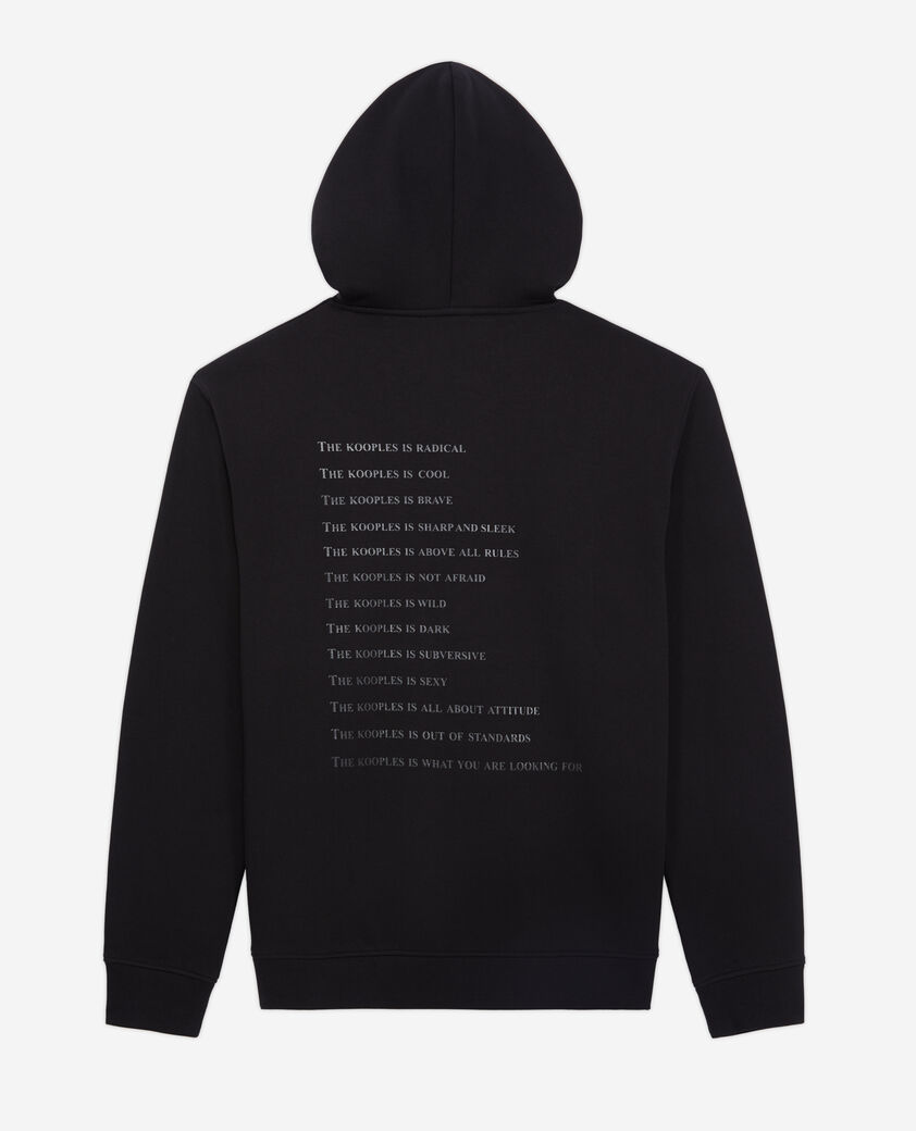 The Kooples MEN BLACK men's black what is hoodie