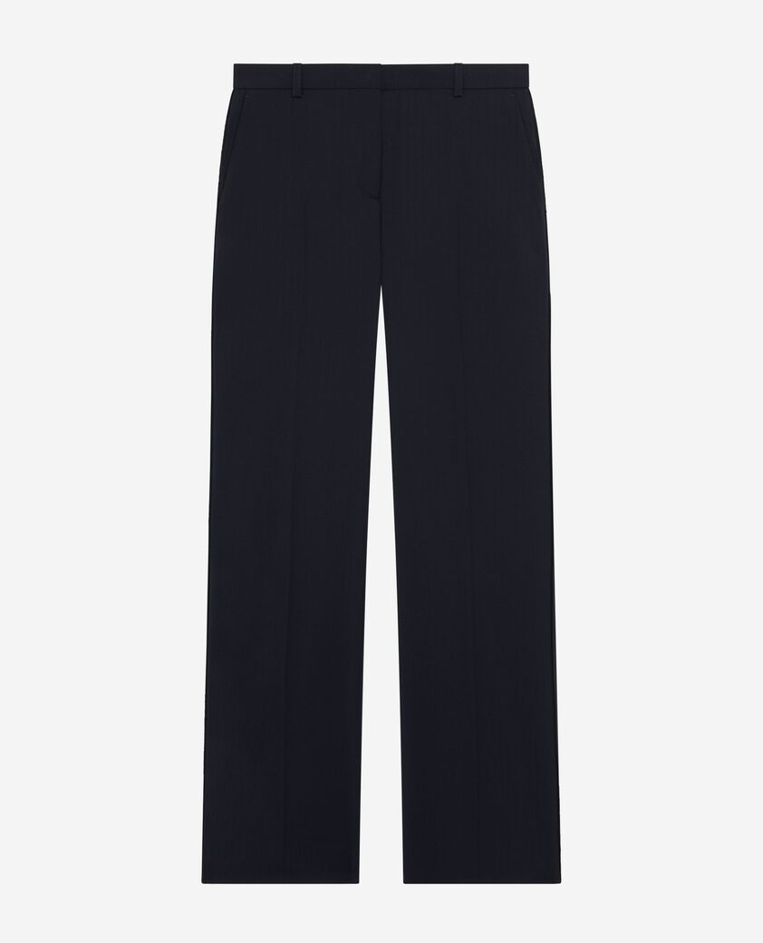 The Kooples FEMME NAVY pantalon droit en laine marine