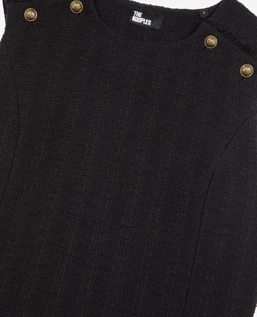 The Kooples WOMEN BLACK black tweed top